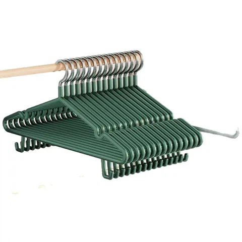 Non-Marking Plastic Coated Metal Clothes Hangers Heavy Duty Manganese Steel Traceless Drying Rack For Home Dormitory Clothes Storage Organization