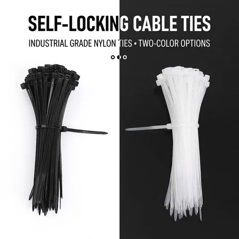 Fascette in Nylon Autobloccanti Industriali Avvolgicavi in Plastica ad Alta Resistenza per Organizzazione Casa Ufficio Fissaggio Confezione
