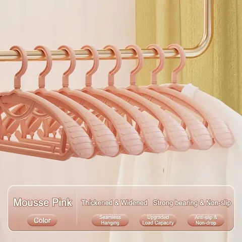 Household Plastic Clothes Hangers Thickened Wide Shoulder Non-Slip Trace-Less Drying Racks For Closet Storage Organization
