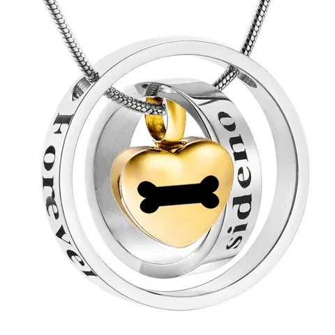 Stainless Steel Heart Urn Necklace For Ashes Forever Engraved Memorial Pendant For Pet Human Cremation Jewelry Gift