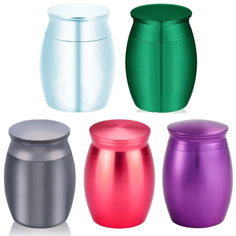 Mini Metal Pet Urn For Dogs Cats Ashes Stainless Steel Waterproof Memorial Cremation Jar Keepsake Funeral Casket Ornament