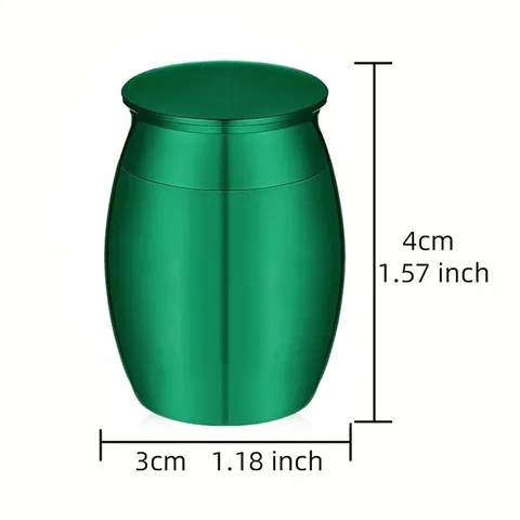 Mini Metal Pet Urn For Dogs Cats Ashes Stainless Steel Waterproof Memorial Cremation Jar Keepsake Funeral Casket Ornament