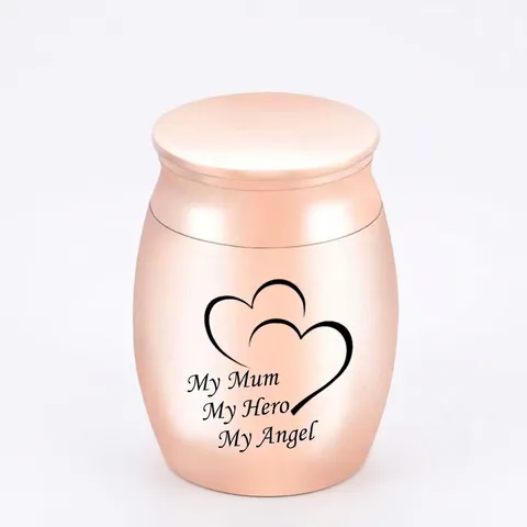 Mini Keepsake Urn For Human And Pet Ashes Metal Memorial Jar Small Cremation Urn With Heart Tree Of Life Engraving Keepsake
