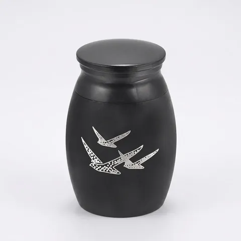 Mini Stainless Steel Memorial Cremation Urn For Human Pet Ashes Moisture Proof Small Metal Keepsake Jar With Peace Dove Pattern