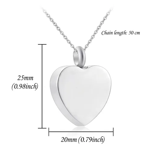 Stainless Steel Heart Memorial Urn Necklace For Ashes Your Wings Were Ready Engraved Cremation Pendant Jewelry For Women Men