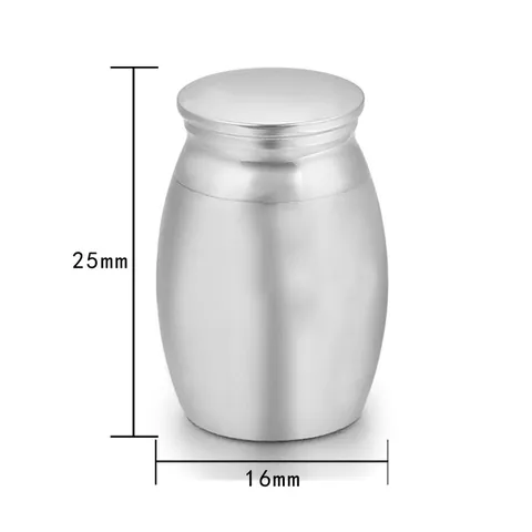Small Stainless Steel Memorial Urn For Pet Or Human Ashes Mini Keepsake Cremation Jar With Feather Birds Engraving