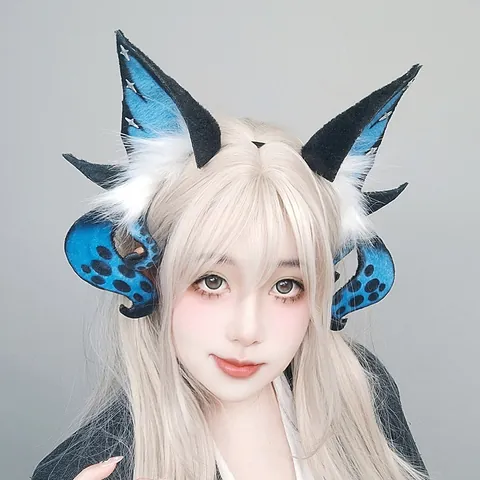 Halloween Siren Cthulhu Demon Beast Ear Headband Dark Octopus Sea Monster Tentacle Cosplay Plush Hair Hoop Party Costume Accessory