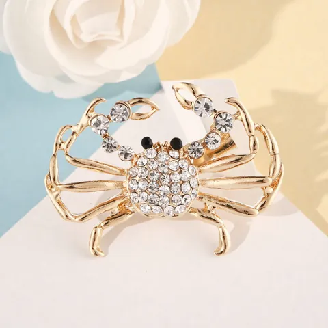 Vintage Alloy Rhinestone Brooch For Women Men Artificial Pearl Enamel Pin Animal Flower Heraldry Design Anti-glare Corsage Accessories Jewelry