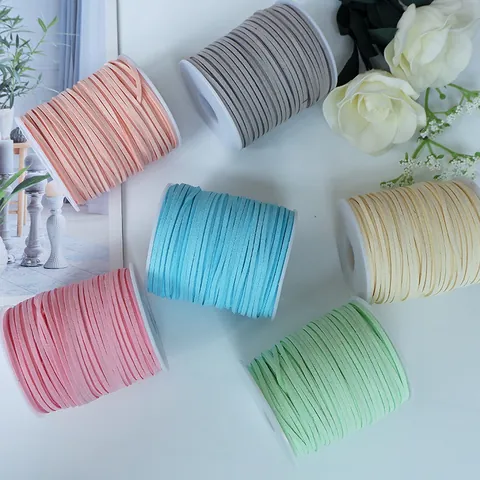 Korean Velvet Faux Suede Cord For Gift Wrapping Flower Bouquet DIY Crafts Packaging Ribbon Matte Texture Soft Binding Rope String