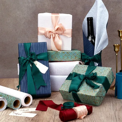 Rotolo di Carta da Regalo Kraft di Lusso Carta Strutturata di Alta Qualità per San Valentino Confezione Regalo di Compleanno