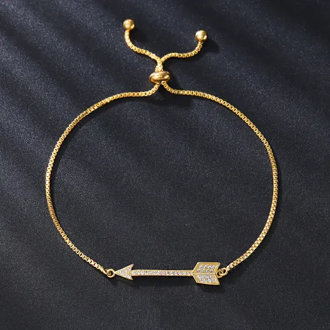 Minimalist Zirconia Adjustable Braided Rope Bracelet For Women Elegant Infinity Arrow Round Charm Fashion Jewelry Hand Rope