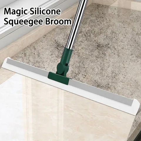 Magic Silicone Broom Floor Squeegee For Bathroom Kitchen Water Removal Multi Functional Cleaning Tool With Long Handle