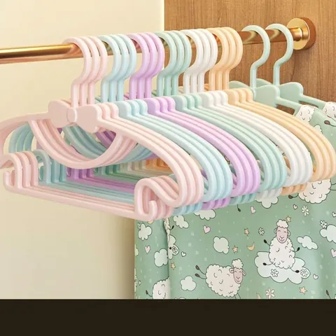 Antislip Kinderhangers Met Strikdecoratie Plastic Hangers Voor Baby Kinderen Kleding Drogen Kast Organisatie