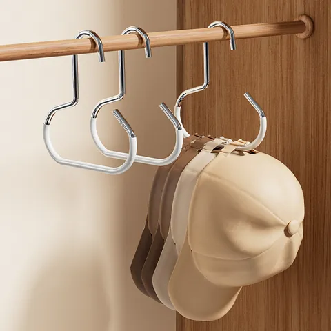 Multifunktionale Manganstahl S-Förmige Hut Haken Ring Rutschfeste Kleiderschrank Organizer Für Baseballkappen Taschen Schals