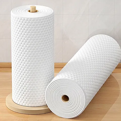 Disposable Kitchen Lazy Rag Thickened Absorbent Non-Stick Oil Non-Woven Fabric Cleaning Cloth Dry Wet Use Printed Dishcloth For Home