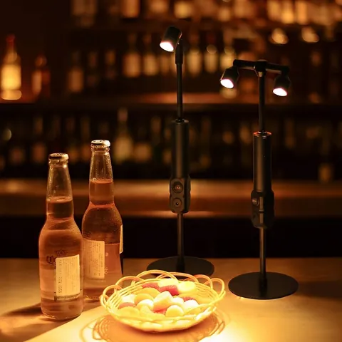 Modern LED Bar Table Lamp Rechargeable Metal Cordless Table Lamp With Touch Control Creative Night Light For Cafe Restaurant