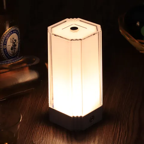 Acryl Wiederaufladbare Bar Tischlampe LED Atmosphäre Nachtlicht Modern Luxus Touch Dimmbare Schreibtischlampe Für Café Restaurant Pub