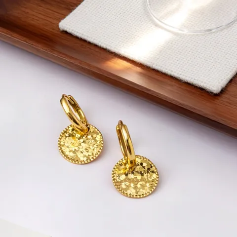 Pendientes Huggie Redondos de Plata de Ley S925 Textura Tallada Centelleante Aros Minimalistas Elegantes para Mujer Joyería de Regalo