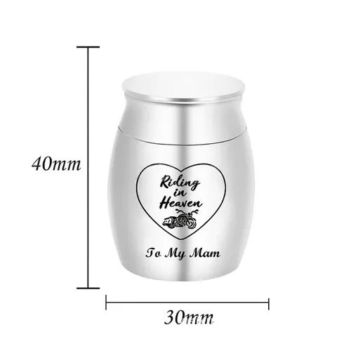 Stainless Steel Memorial Urn For Human Ashes Pet Keepsake Urn Riding In Heaven Motorcycle Design Commemorative Jewelry
