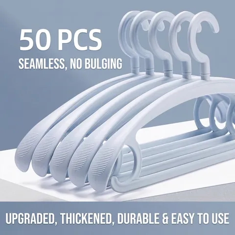 Wide Shoulder No-Trace Clothes Hangers PP Plastic Non-Slip Heavy Duty Household Coat Drying Rack Space Saving Hangers