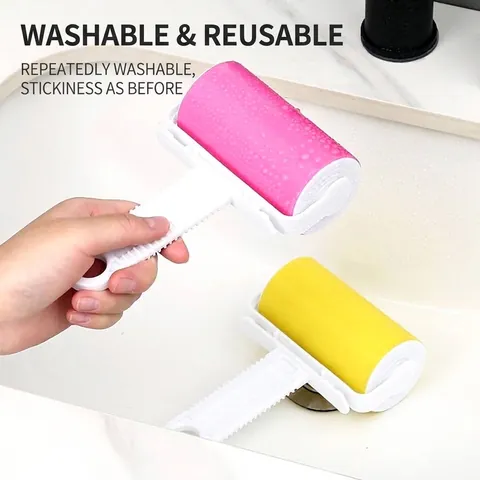 Washable Lint Roller Reusable Sticky Dust Remover For Pet Hair Clothes Furniture Easy Clean Manual Hair Catcher Household Cleaning Tool