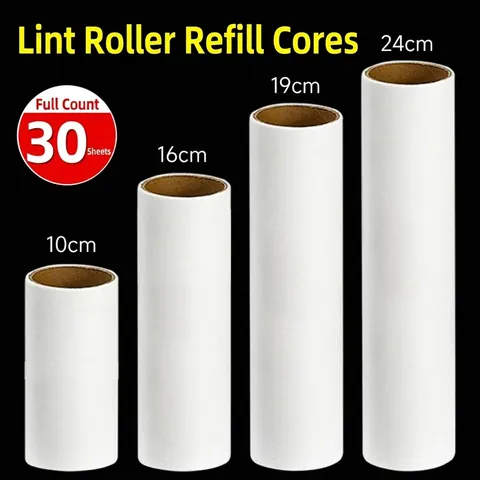 Lint Roller Refill Rolls Sticky Paper For Clothes Pet Hair Remover Adhesive Dust Remover Diagonal Tear Home Cleaning Tools