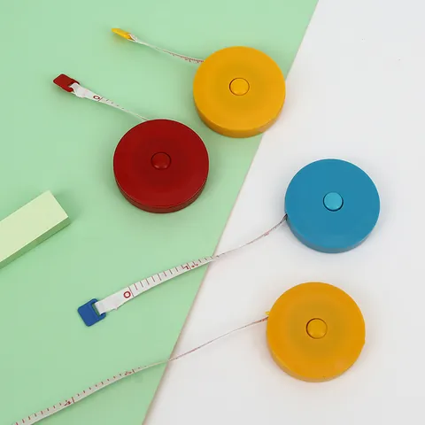 Mini Metro a Nastro Retrattile Portatile 1.5m 2m Righello Morbido per Misurazione del Corpo Sarto Cucito Artigianato Scuola Casa