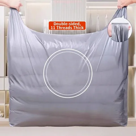 Extra Large Heavy Duty Moving Packing Bag Thickened PE Plastic Storage Bag With Reinforced Handles For Quilt Clothes Storage