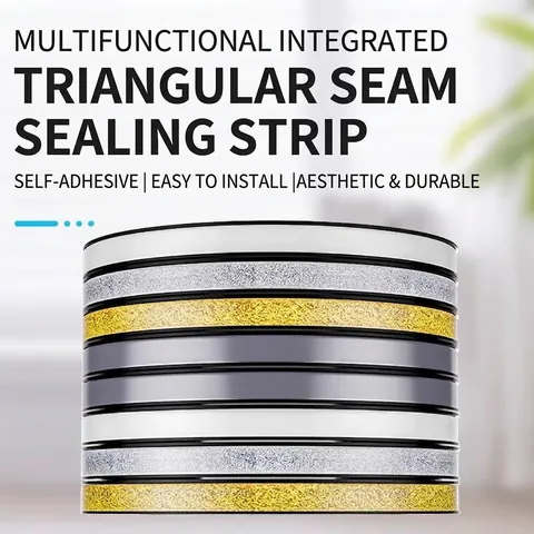 Waterproof Mildew Proof Self Adhesive Gap Sealing Tape For Kitchen Sink Stove PU Leather Strip Decorative Sealant Strip With Adhesive Promoter