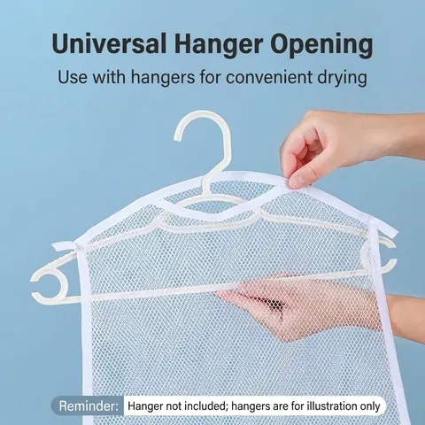 Modern Minimalist Polyester Breathable Mesh Pillow Drying Bag Double Layer Foldable Home Drying Mesh For Pillows Cushions