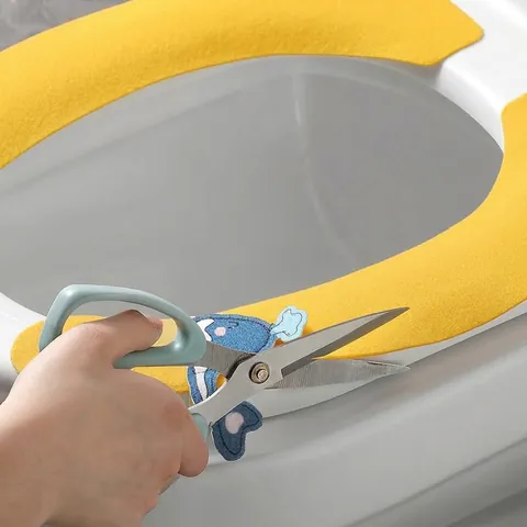 Cartoon Tier Toilettensitzbezug Plüsch Statische Adsorption Waschbar Toilettensitzauflage Für Badezimmer Ganzjährig Nutzbar