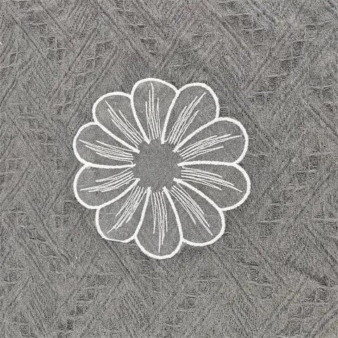 Rund Bestickt Blume Untersetzer Weiß Spitze Netz Matte Für Hochzeit Tisch Heim Dekor DIY Floral Stoff Aufnäher