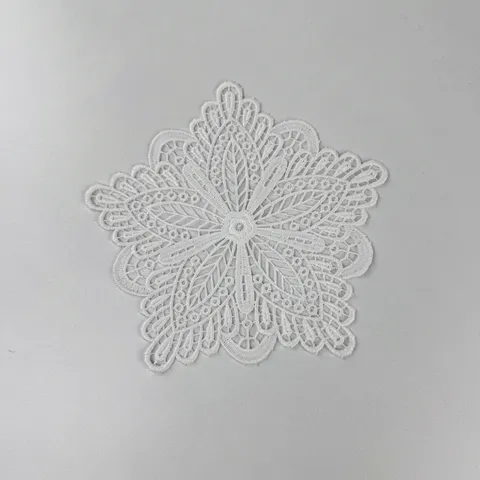 Exquisite Embroidered Flower Patch Decorative Coaster For Wine Cabinet Apparel Accessories Hollow-out Lace Floral Table Mat