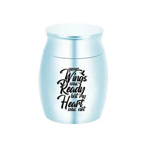 Mini Stainless Steel Cremation Urn for Human Pet Ashes Memorial Jar Bird Engraved Keepsake Memorial Container