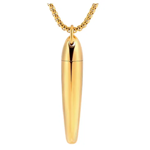 Stainless Steel Cylindrical Capsule Pendant Necklace Cremation Jewelry For Ashes Memorial Urn For Human Pet Perfume Necklace