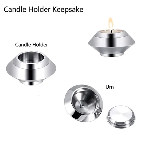 Stainless Steel Cremation Urn For Ashes Memorial Candle Holder Mini Funeral Keepsake Urn For Human Pet Ashes Mirror Polished Decorative Candle Vessel