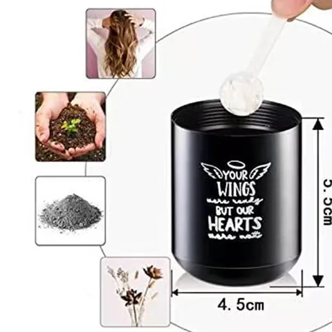 Urna Memoriale in Metallo Con Ali e Cuore per Ceneri di Animali o Umani Piccolo Barattolo Commemorativo Con Coperchio a Vite