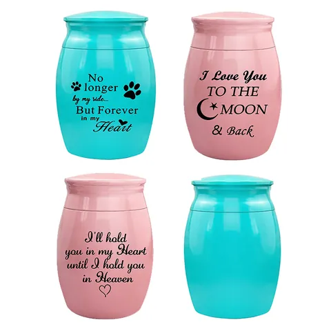 Mini Aluminiumlegierung Tierurne Kleines Gedenkglas Für Hunde Katzen Asche Andenken Urne Mit Versiegeltem Schraubdeckel Schriftzug Design