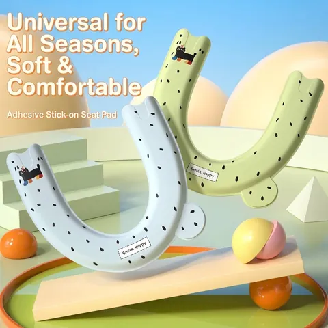 Universal U-Form EVA Wasserdicht Toilettensitzbezug Niedlich Cartoon Katze Punktiert Selbstklebend Badezimmer Toilette Matte Mit Griff