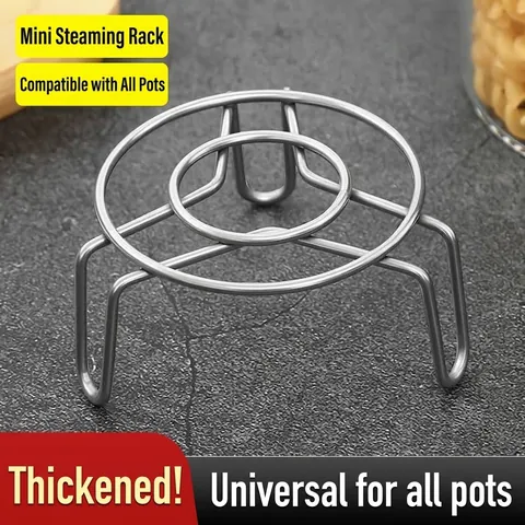 304 Stainless Steel Mini Steaming Rack Small Steamer Stand For Health Pot Thermos Small Pot Kitchen Tool Accessory