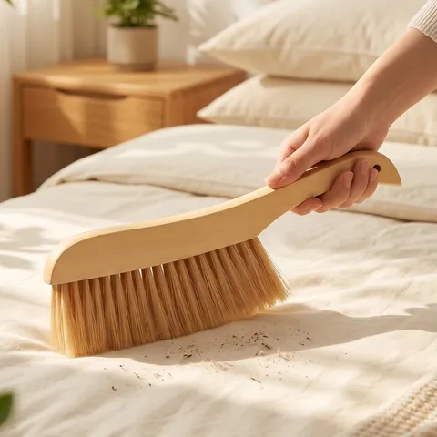 Wooden Bed Cleaning Brush Soft Bristle Dusting Brush For Bed Sheets Sofa Quilts Bedroom Home Cleaning Tools