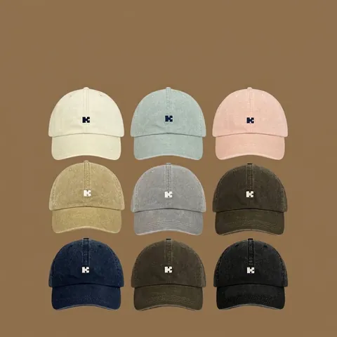 Fashion Kids Baseball Cap Washed Cotton Sun Protection Hat With Embroidered Puzzle Shape Logo For Boys And Girls Casual Sunshade Duck Tongue Hat