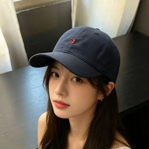 Koreanischer Stil Gstickte Buchstabe B Softtop Baseballkappe Für Damen Herren Casual Einstellbar Baumwollmischung Sonnenhut Alltag Mode Accessoire