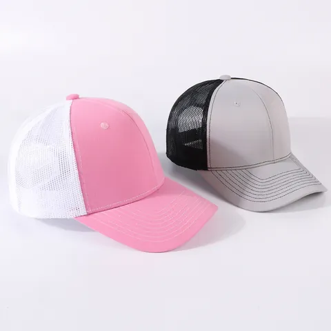 Cappello Trucker Traspirante in Mesh per Uomo Donna Colore a Contrasto Poliestere Regolabile Cappello da Baseball Casual Sportivo Snapback
