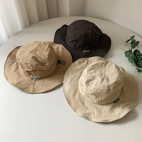 Japanese Style Quick Dry Breathable Fisherman Hat For Men Women Outdoor Sun Protection Mountaineering Nylon Wide Brim Bucket Hat