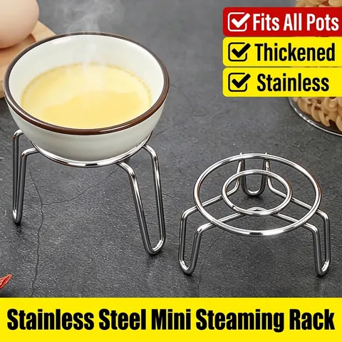 304 Stainless Steel Mini Steaming Rack Small Trivet Support For Health Pot Milk Pot Kitchen Steamer Rack Cookware Parts