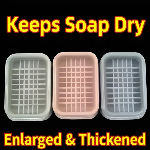 Modern Double Layer Draining Soap Box Minimalist Detachable PP Plastic Soap Holder Nordic Style Bathroom Storage Rack Countertop Soap Container