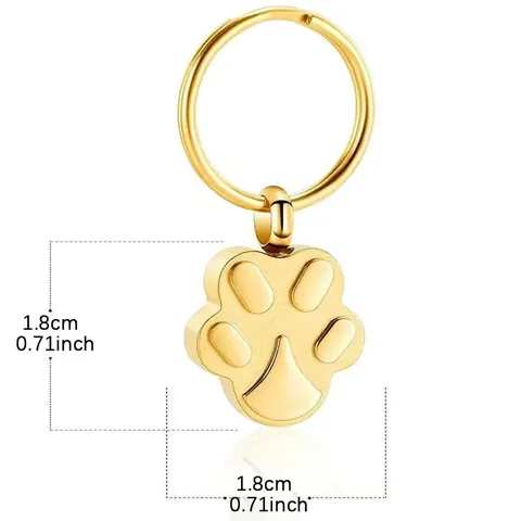 Roestvrijstalen Huisdier Crematie Urn Sleutelhanger Voor As Pootafdruk Herdenkingshanger Hond Kat Voetafdruk Souvenir Sieraden
