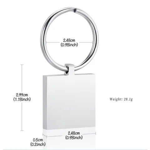 Llavero Colgante de Urna de Cremación Cuadrado de Acero Inoxidable Abrible Recuerdo de Cenizas Joyería Conmemorativa Plata