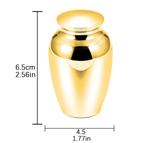 Aluminum Alloy Memorial Urn For Human Pet Ashes Small Keepsake Cremation Urn Commemorative Funeral Casket With Gift Box